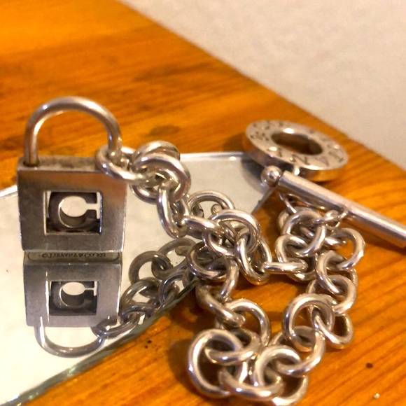 Tiffany & Co Sterling Silver Chain Bracelet. Very Clean, Very Real, for name “C” - Picture 9 of 9
